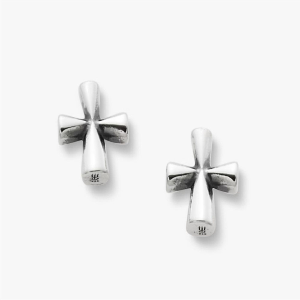 RARE James Avery Silver Cross Earrings